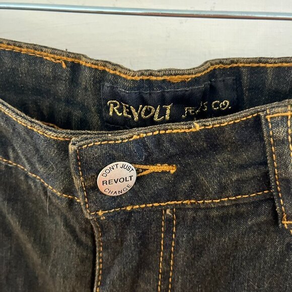 Vintage Revolt Jeans Woman's Stretch Blue Midrise Boot Cut Jeans Sz 7 - Picture 5 of 12